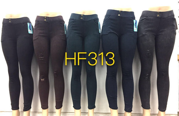 NYC Wholesale Lady Jeggings Jean Leggings Pants, HF313 - OPT FASHION WHOLESALE