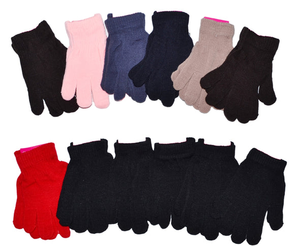 Lady Winter Knit Magic Gloves, Good for Work Garden Sports. GL55018 - OPT FASHION WHOLESALE