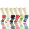 Wholesale 12 Pairs Lady Girls Ankle Socks Low Cut Assorted Colors S18329 - OPT FASHION WHOLESALE