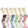 Wholesale 12 Pairs Lady Girls Ankle Socks Low Cut Assorted Colors S18337 - OPT FASHION WHOLESALE