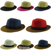 Wholesale Summer Straw Fedora Hats Unisex H59008 - OPT FASHION WHOLESALE