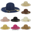 Wholesale Summer Sun Straw Hat Floppy Beach Cap H59546 - OPT FASHION WHOLESALE
