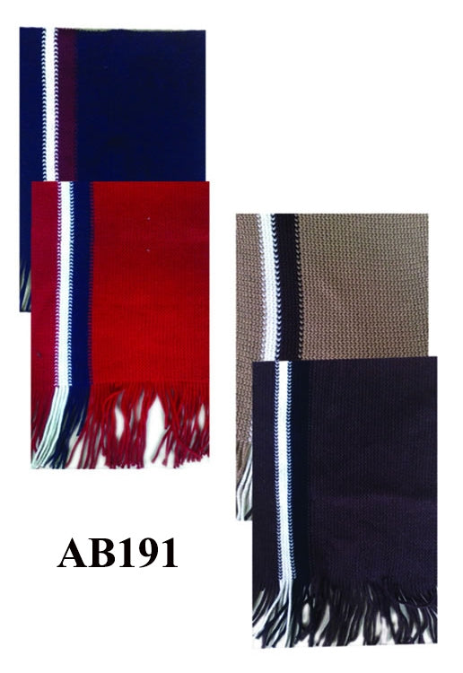 Knit Stripe Scarf Assorted Colors AB191 - OPT FASHION WHOLESALE