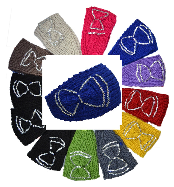 Handmade Headwear Ribbon Crochet Knit Headwrap Headband Ear Warmer AB300 - OPT FASHION WHOLESALE