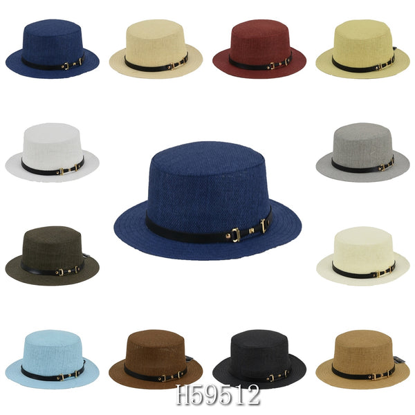 Wholesale Summer Sun Straw Bucket Hats H59512 - OPT FASHION WHOLESALE
