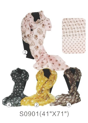 Skull Cross Bone Shawl Scarf Wrap S0901 - OPT FASHION WHOLESALE