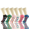 Wholesale 12 Pairs Lady Girls Ankle Socks Low Cut Assorted Colors S18309 - OPT FASHION WHOLESALE