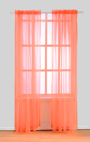 Elegance Sheer Voile Rod Pocket Window Curtain Panel, 81010 - OPT FASHION WHOLESALE
