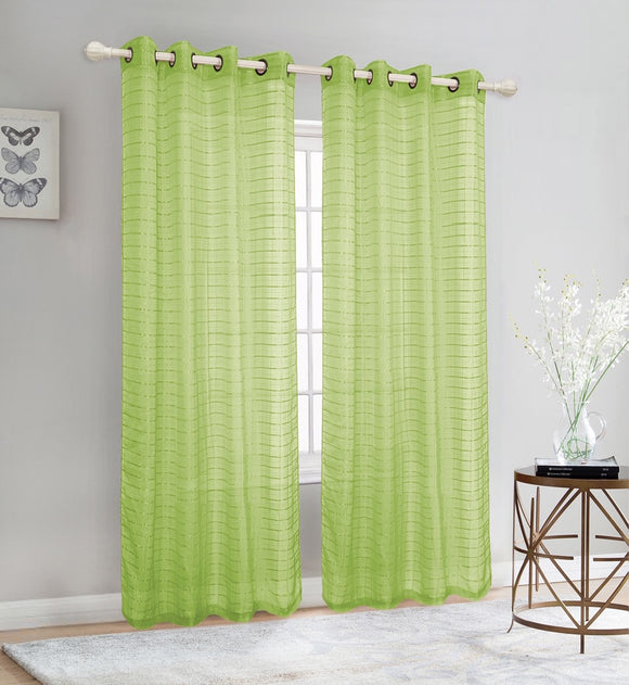 Sheer Voile Grommet Top Window Curtain Panel, 81007 - OPT FASHION WHOLESALE